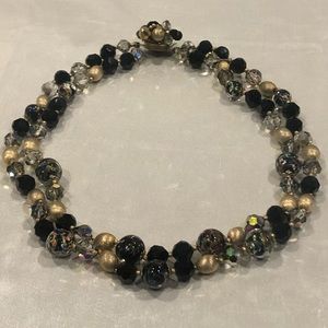 Beautiful Multi Color Beads and Black Necklace
